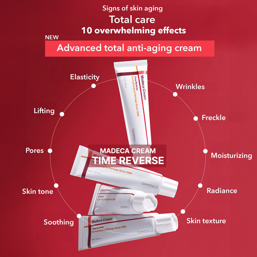 [Centellian24] Madeca Cream Time Reverse | Anti-Aging Moisturizer for Wrinkles & Dry Skin | Cica + Hyaluronic Acid | Korean Skincare | 1.69 fl.oz