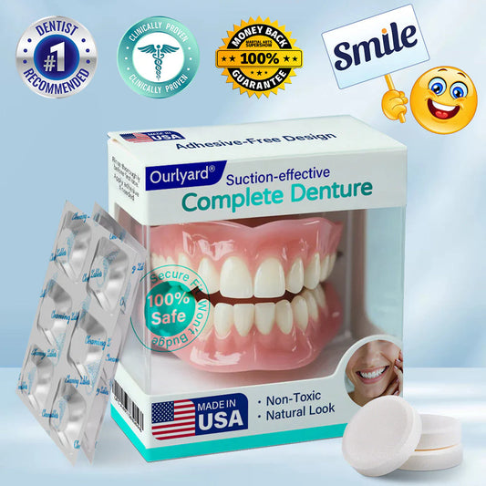 ✅ Made and Shipped from the USA| Ourlyard® Suction-fit Complete Denture 🦷🧊